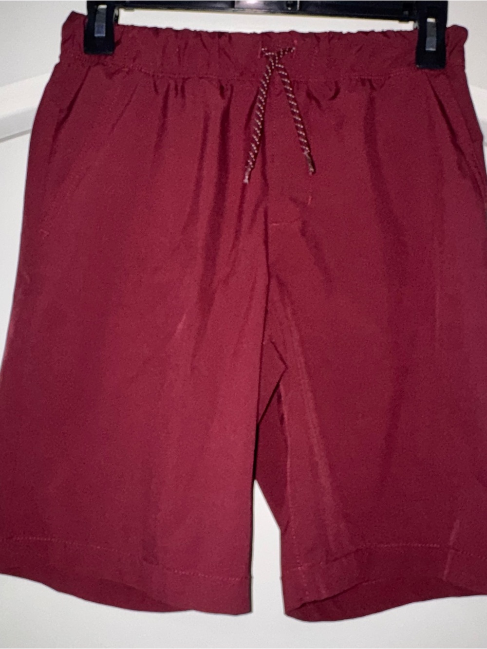 Boys Elastic Waist Burgundy Shorts Size L/XL